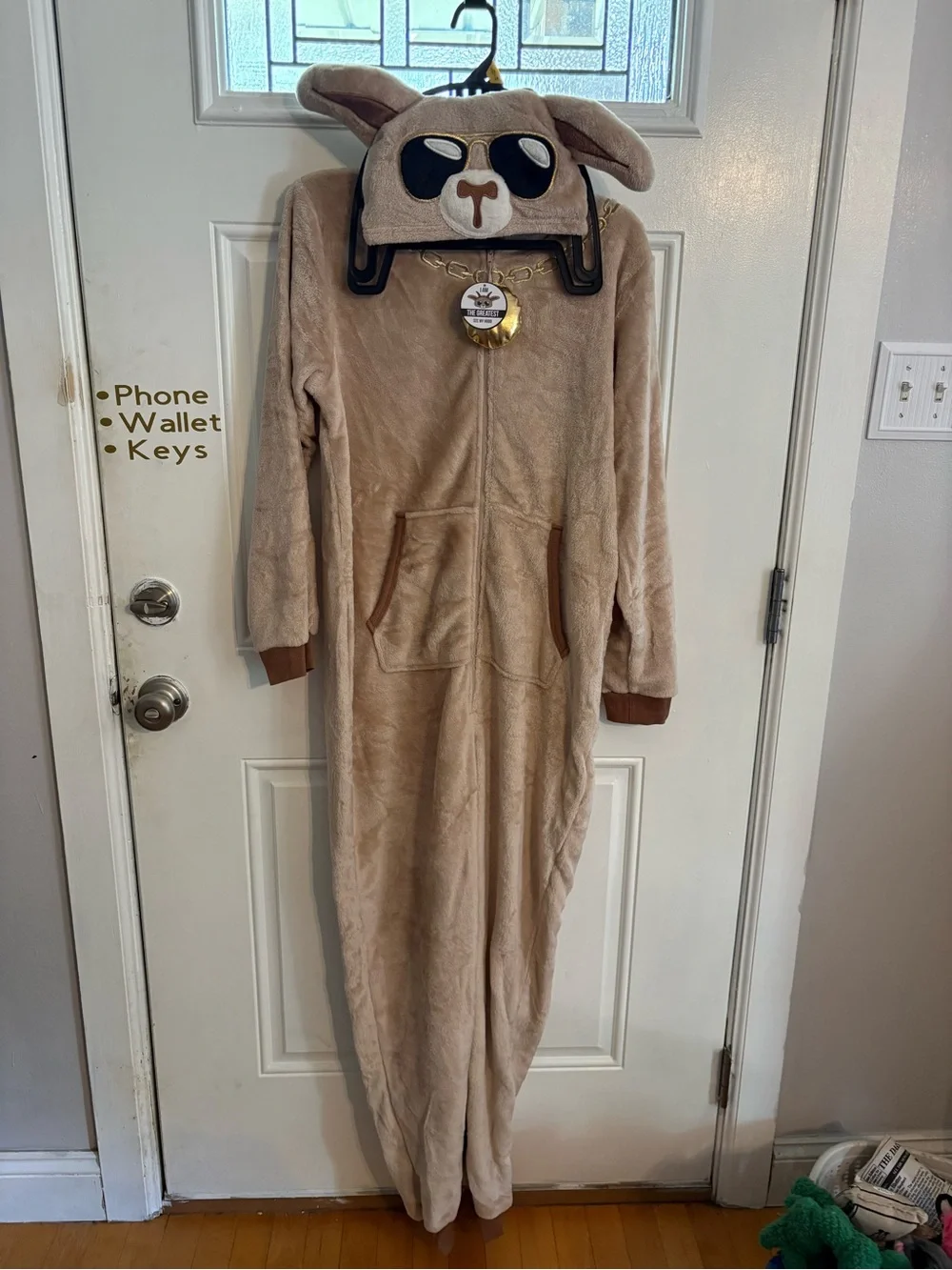 Kids Plush Goat Costume with Sunglasses Hood onesie